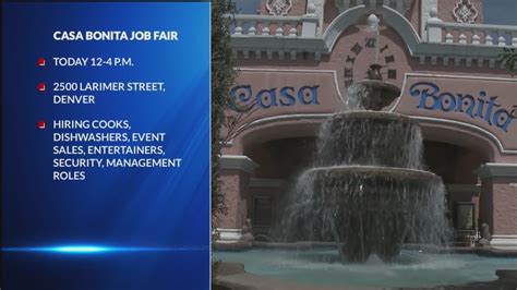 Job searching? Here are some opportunities at Casa Bonita